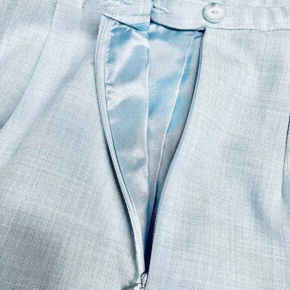 Pendleton Women's Pant Suit Virgin Wool 2 Piece Jacket Blazer Turquoise Blue VTG - Picture 5 of 9